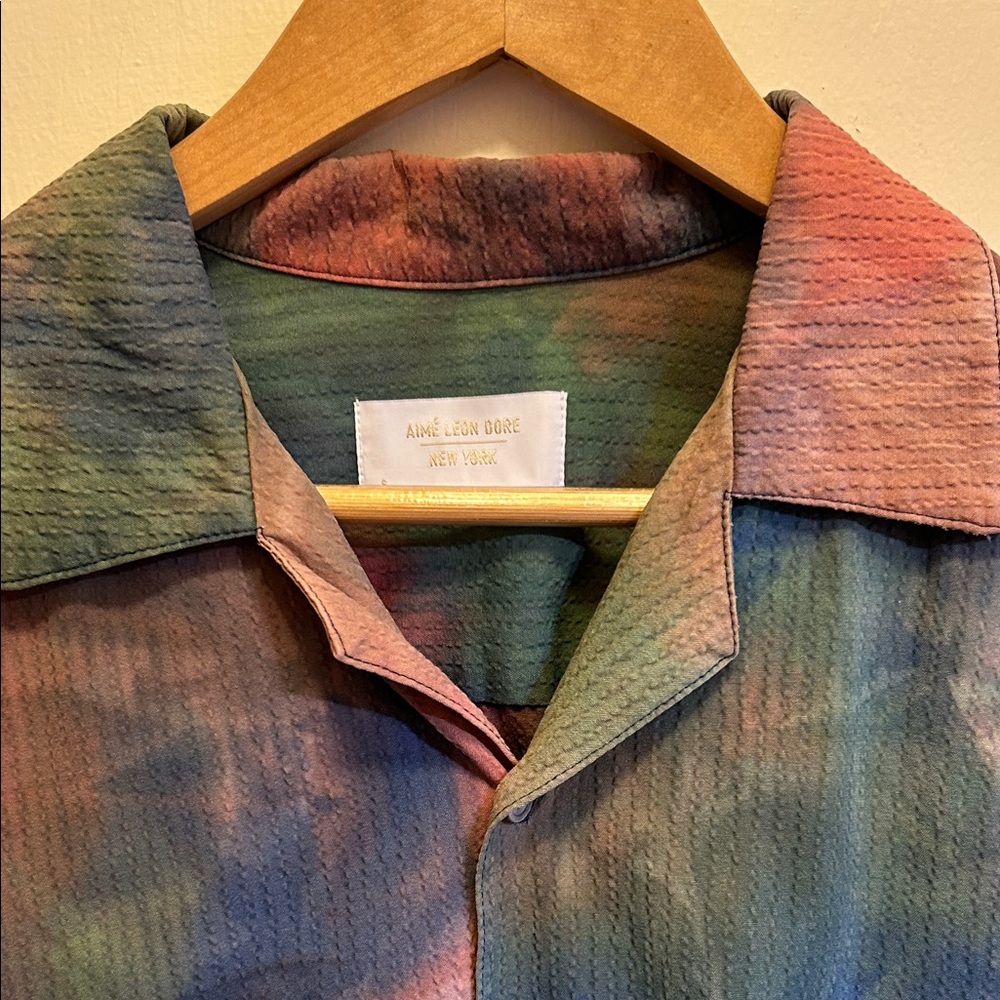 Aime Leon Dore Tie-Dye Shirt in Earthy Tones
